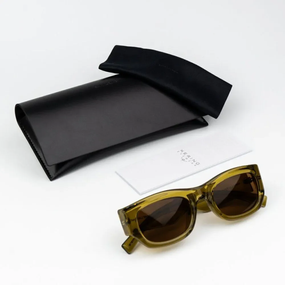 Saint Laurent Olive Green Men's Sunglasses